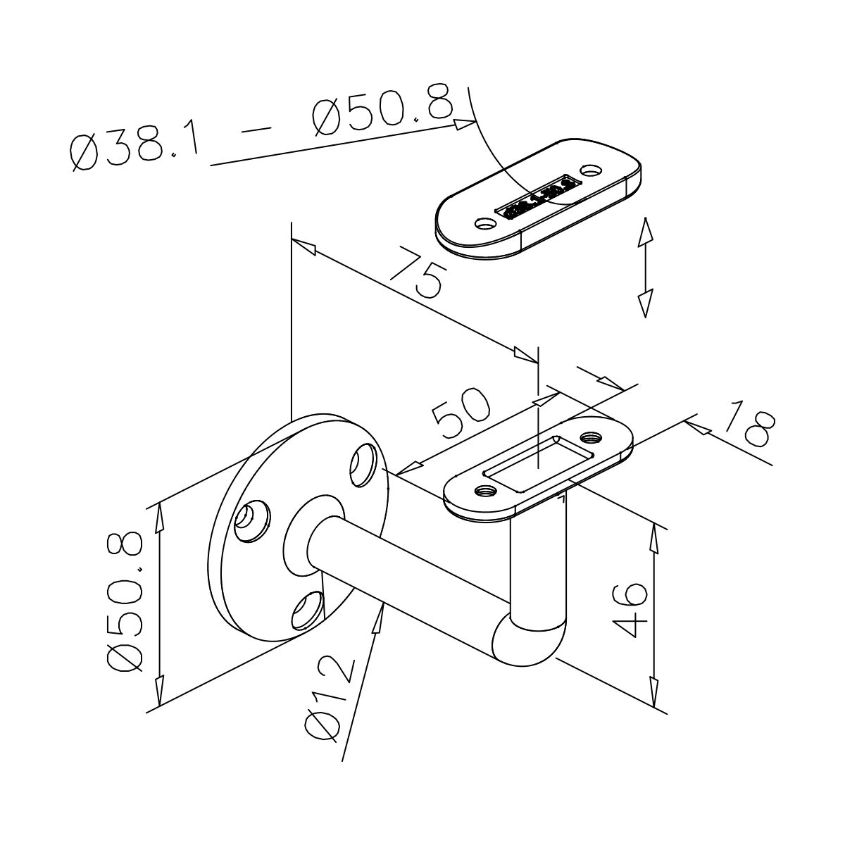 Handlaufstütze, 110119xxxxx